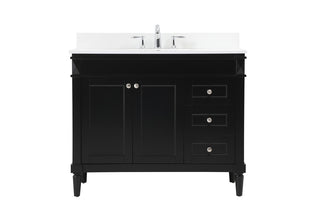 Elegant Lighting - VF31842BK-BS - Single Bathroom Vanity - Bennett - black