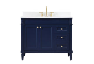 Elegant Lighting - VF31842BL-BS - Single Bathroom Vanity - Bennett - Blue