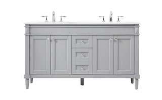 Elegant Lighting - VF31860DGR - Double Bathroom Vanity - Bennett - Grey