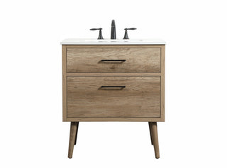 Elegant Lighting - VF41030NT - Single Bathroom Vanity - Boise - Natural Oak