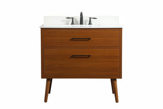 Elegant Lighting - VF41036MTK-BS - Single Bathroom Vanity - Boise - teak