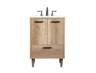 Elegant Lighting - VF47024NT - Single Bathroom Vanity - Baldwin - natural oak