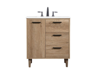 Elegant Lighting - VF47030NT - Single Bathroom Vanity - Baldwin - natural oak