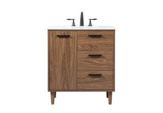 Elegant Lighting - VF47030WB - Single Bathroom Vanity - Baldwin - walnut brown