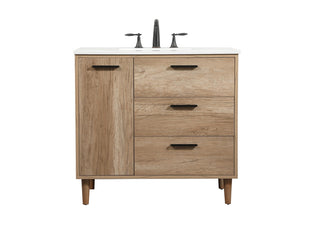 Elegant Lighting - VF47036NT - Single Bathroom Vanity - Baldwin - natural oak