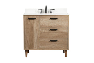 Elegant Lighting - VF47036NT-BS - Single Bathroom Vanity - Baldwin - natural oak