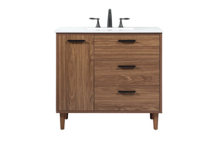 Elegant Lighting - VF47036WB - Single Bathroom Vanity - Baldwin - walnut brown