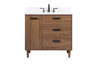 Elegant Lighting - VF47036WB-BS - Single Bathroom Vanity - Baldwin - walnut brown