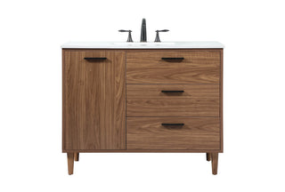 Elegant Lighting - VF47042WB - Single Bathroom Vanity - Baldwin - walnut brown