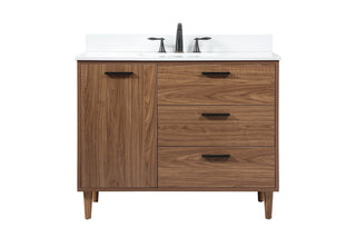 Elegant Lighting - VF47042WB-BS - Single Bathroom Vanity - Baldwin - walnut brown
