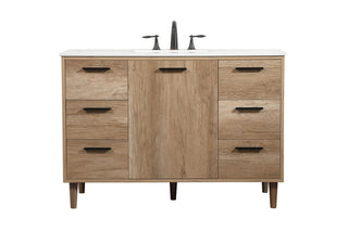 Elegant Lighting - VF47048NT - Single Bathroom Vanity - Baldwin - natural oak