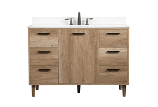 Elegant Lighting - VF47048NT-BS - Single Bathroom Vanity - Baldwin - natural oak