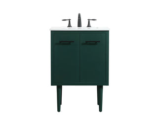 Elegant Lighting - VF48024MGN - Single Bathroom Vanity - Cyrus - Green