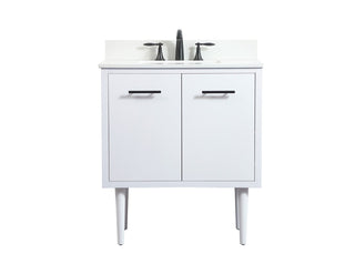 Elegant Lighting - VF48030MWH-BS - Single Bathroom Vanity - Cyrus - White