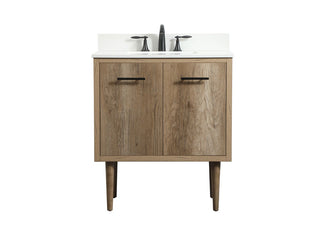 Elegant Lighting - VF48030NT-BS - Single Bathroom Vanity - Cyrus - Natural oak