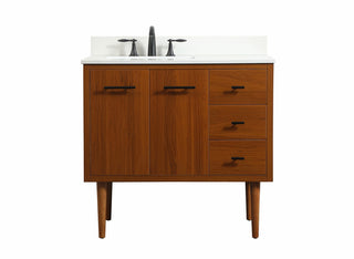 Elegant Lighting - VF48036MTK-BS - Single Bathroom Vanity - Cyrus - Teak