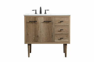 Elegant Lighting - VF48036NT - Single Bathroom Vanity - Cyrus - Natural oak