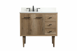 Elegant Lighting - VF48036NT-BS - Single Bathroom Vanity - Cyrus - Natural oak
