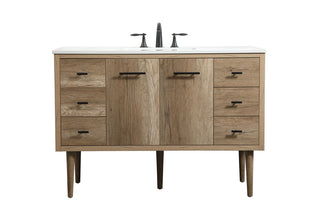 Elegant Lighting - VF48048NT - Single Bathroom Vanity - Cyrus - Natural oak