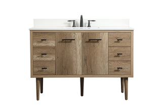 Elegant Lighting - VF48048NT-BS - Single Bathroom Vanity - Cyrus - Natural oak