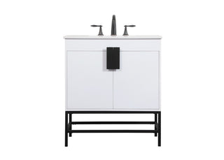 Elegant Lighting - VF48830MWH - Single Bathroom Vanity - Eugene - White