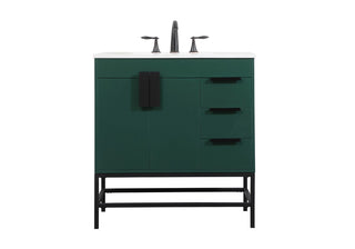Elegant Lighting - VF48832MGN - Single Bathroom Vanity - Eugene - Green