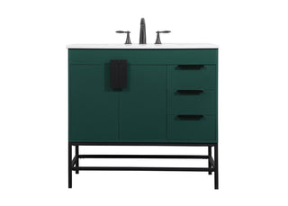 Elegant Lighting - VF48836MGN - Single Bathroom Vanity - Eugene - Green
