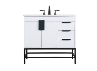 Elegant Lighting - VF48836MWH - Single Bathroom Vanity - Eugene - white