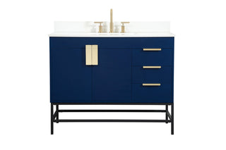 Elegant Lighting - VF48842MBL-BS - Single Bathroom Vanity - Eugene - Blue