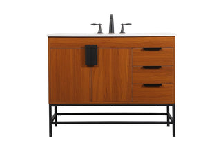 Elegant Lighting - VF48842MTK - Single Bathroom Vanity - Eugene - Teak