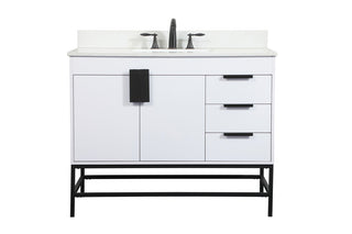 Elegant Lighting - VF48842MWH-BS - Single Bathroom Vanity - Eugene - white