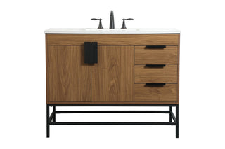 Elegant Lighting - VF48842WB - Single Bathroom Vanity - Eugene - walnut brown