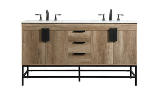Elegant Lighting - VF48860DNT - Double Bathroom Vanity - Eugene - natural oak