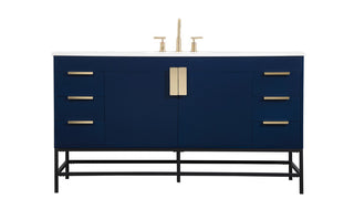 Elegant Lighting - VF48860MBL - Single Bathroom Vanity - Eugene - Blue