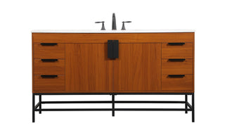 Elegant Lighting - VF48860MTK - Single Bathroom Vanity - Eugene - Teak