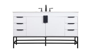 Elegant Lighting - VF48860MWH - Single Bathroom Vanity - Eugene - white