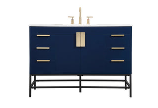 Elegant Lighting - VF488W48MBL - Single Bathroom Vanity - Eugene - Blue