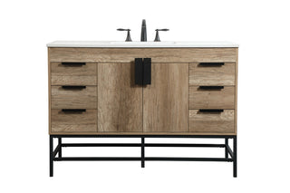 Elegant Lighting - VF488W48NT - Single Bathroom Vanity - Eugene - natural oak