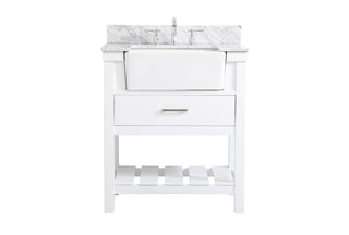 Elegant Lighting - VF60130WH-BS - Single Bathroom Vanity - Clement - white