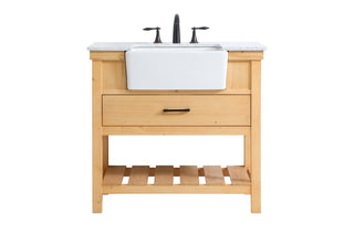 Elegant Lighting - VF60136NW - Single Bathroom Vanity - Clement - natural wood