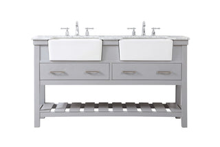 Elegant Lighting - VF60160DGR - Double Bathroom Vanity - Clement - grey