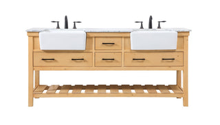 Elegant Lighting - VF60172DNW - Double Bathroom Vanity - Clement - natural wood