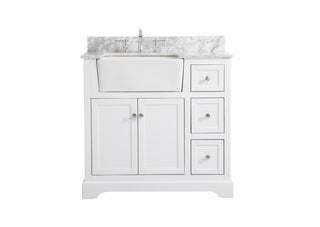 Elegant Lighting - VF60236WH-BS - Single Bathroom Vanity - Franklin - white