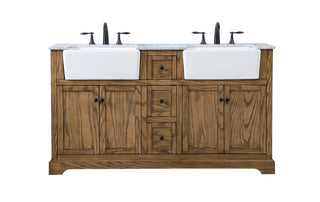 Elegant Lighting - VF60260DDW - Double Bathroom Vanity - Franklin - driftwood