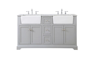 Elegant Lighting - VF60260DGR - Double Bathroom Vanity - Franklin - grey