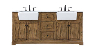 Elegant Lighting - VF60272DDW - Double Bathroom Vanity - Franklin - driftwood