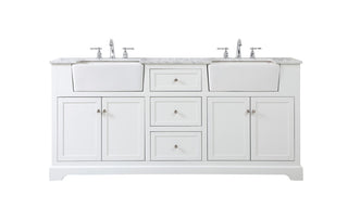 Elegant Lighting - VF60272DWH - Double Bathroom Vanity - Franklin - white