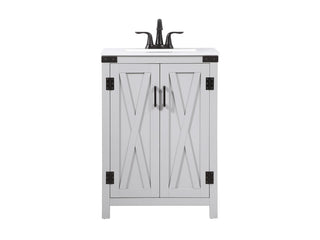 Elegant Lighting - VF90224GR - Single Bathroom Vanity - Grant - grey