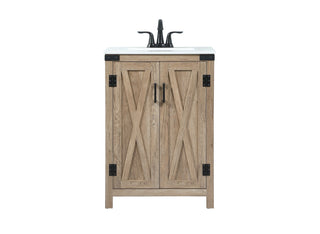 Elegant Lighting - VF90224NT - Single Bathroom Vanity - Grant - natural oak