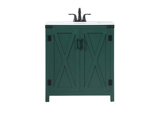 Elegant Lighting - VF90230MGN - Single Bathroom Vanity - Grant - green